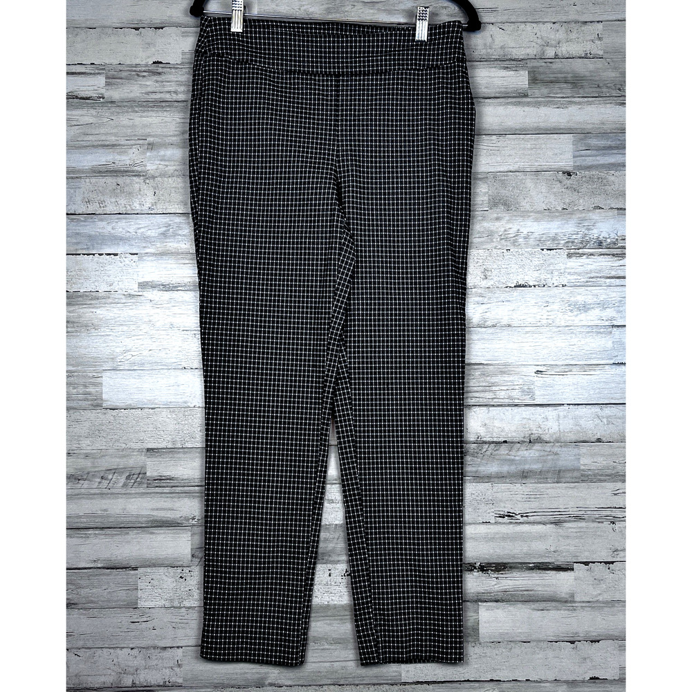 Counterparts Womens Plaid Med Pull On Stretch Office Work Career Ankle Pants